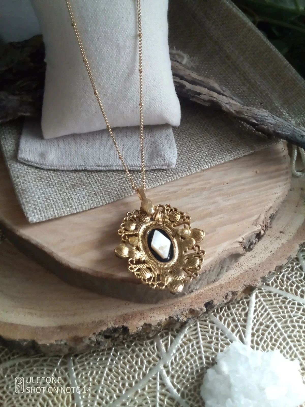 Collier pendentif camée avec n'acre naturelle – photo 3